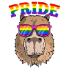 Gay Pride Capybara met LGBT Rainbow zonnebril
