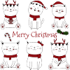 Chats Noël Joyeux Noël