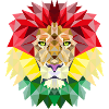 Geometric Rastafari Lion