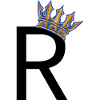 R avec couronne – Motif royal de faute de frappe