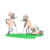 Sheep Playing Golf