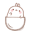 Molang In A Pocket Chest Pocket Print