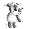 Panda hænger af jeg Panda bjørn I Pandas dyremotiv