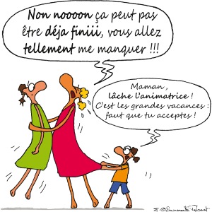 Animatrice - Départ en vacances - Garçon