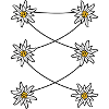 Dirndl apron Edelweiss