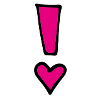Exclamation mark pink