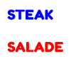 Steak Fries Salat