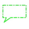 Speech bubble in green