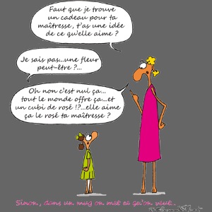 Maîtresse - Cadeau de fin d'année - Fille