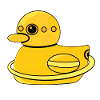 Spaceship Duck Badge - Fanart