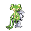 Grenouilles Toilettes Caca