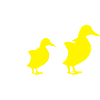 duck family silhouette