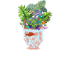 vase with eyes