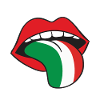 Mouth tongue Italian flag Italy gift