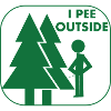 I pee outside