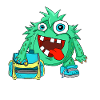 School child monster backpack schooling