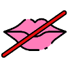 Kissing prohibited. No kissing. gift
