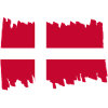 Denmark National Flag - brush vertical