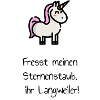 Einhorn Spruch Sternenstaub. Geschenk