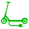 Pedal Scooter E-Scooter Electric Scooter Green Plug