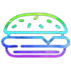 Rainbow burger