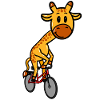 Cycling giraffe