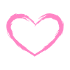 Coeur symbole amour rose