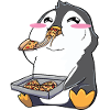 Pizza pingouin drôle