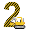 2nd birthday gift excavator number 2 year boy