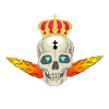 Skull Fire Fluegel Diamond Crown