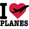I love planes - black