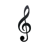Notenschlüssel Farbspritzer Musiker Geschenkidee