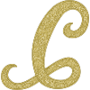 C - gold letter, alphabet, monogram