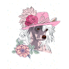 Chinese crested with hat