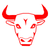 Bull in red