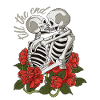 love, skull, roses, till the end of time, romantic
