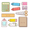 Cute School Supplies Doodles