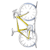 Yellow racing bike design sketch