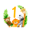 1e verjaardag verjaardag shirt jungle eerst