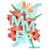 "SUMMER VIBES" design - hibiscus