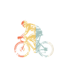 Retro MTB Rider Cyclist Burn Fat Cyclist