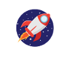 Rocket with stars