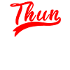 Thun Script Rot Logo
