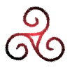 Celtic symbol triskele triple spiral