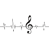 Treble clef heartbeat