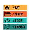 Eat Sleep Code Repeat Programmierer