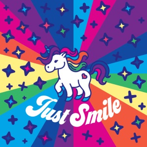 Yuni unicorn - Rainbow colored stars Just Smile