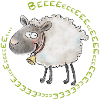 Funny sheep motif