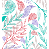 Pattern with tropical plants