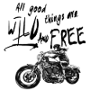 Wild and Free Biker Shirt